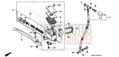 MAITRE-CYLINDRE FREIN AV. GL1500SER de 1994